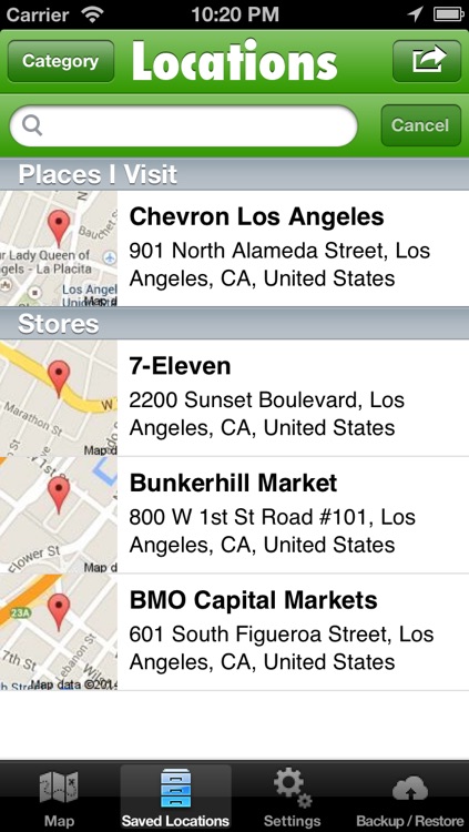 Location Manager Pro - Save, Share, Route, and Map all of your Favorite Locations!