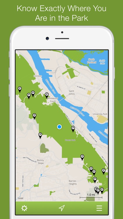 Forest Park Offline Trail Map, Portland, Oregon