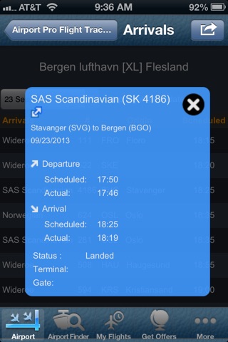 Bergen Flight Information + Flight Tracker screenshot 2