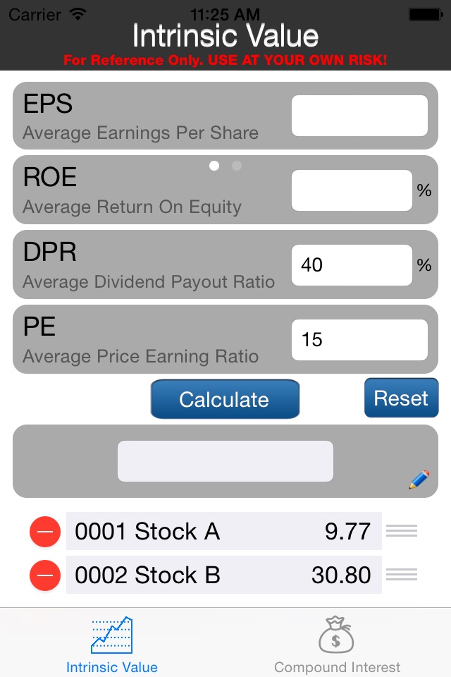 Stock Intrinsic Value screenshot 4