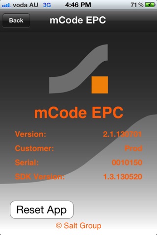 mCode EPC screenshot 2