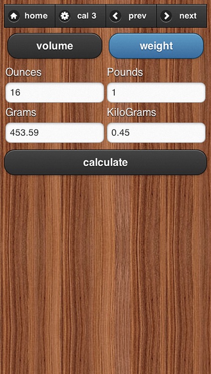 Cooking Converter Quick and easy convert ingredient weights, volumes, and temperatures.