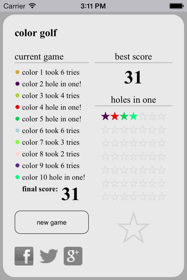 Color Golf screenshot 2