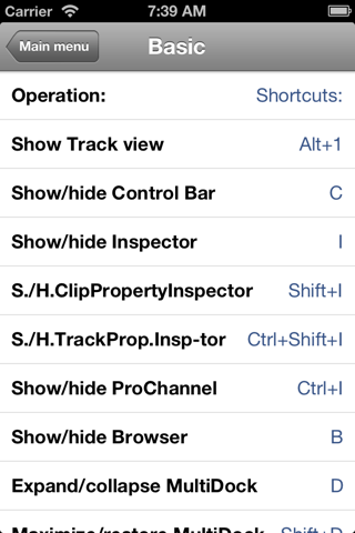 Shortcuts for Cakewalk Sonar screenshot 4