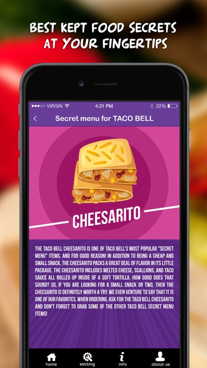 Secret Menu for Taco Bell