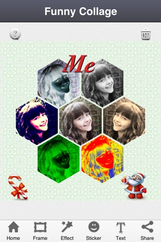 Funny Collage - free photo collage + pic editor + picture grid + funny stickers + cool text + photo booth effects screenshot 2