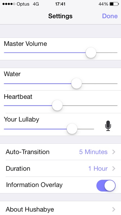 Hushabye – Heartbeat, Lullaby, and Natural Water White Noise for Baby Sleep screenshot-3