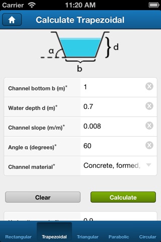 Channels calculations screenshot 3