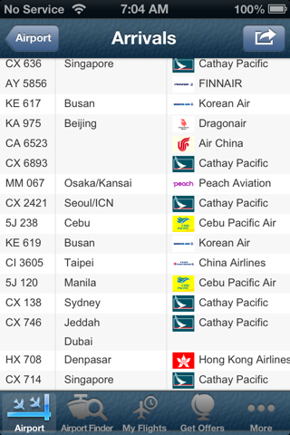 Hong Kong Airport (HKG) Flight Tracker radar screenshot 4