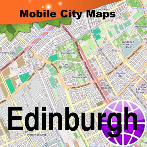 Edinburgh Street Map. icon
