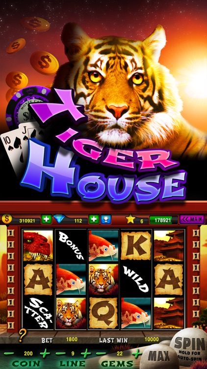 SLOTS - Tiger House Casino! FREE Vegas Slot Machine Games of the Grand Jackpot Palace!