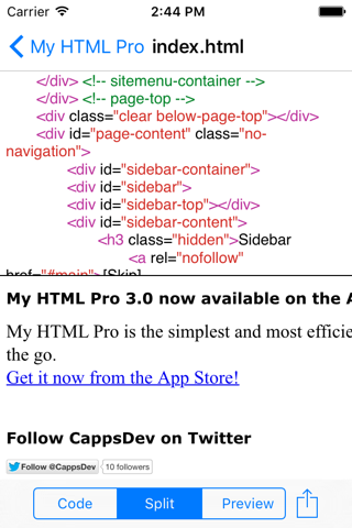 My HTML Pro screenshot 2