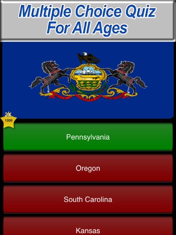 US State Flags Practice Quiz - The Free Educational United States Flag Trivia Gameのおすすめ画像2