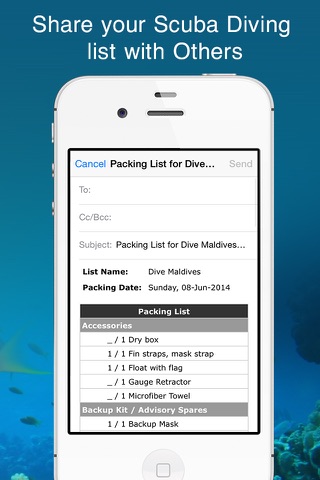 Scuba Diving Packing Planner screenshot 4