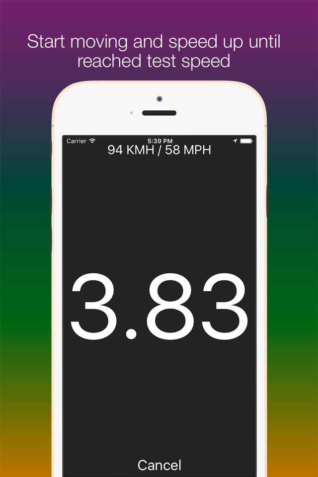SpeedUp - Acceleration test 0-100 kmh 0-60 mph screenshot 2