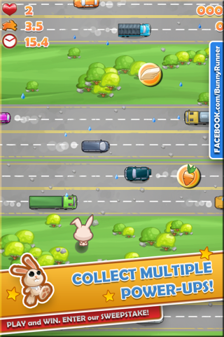 Bunny Run - Cross the street avoiding cars & tracks! screenshot 3