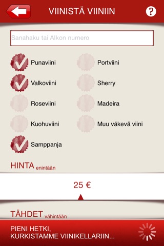 Viinistä viiniin screenshot 2