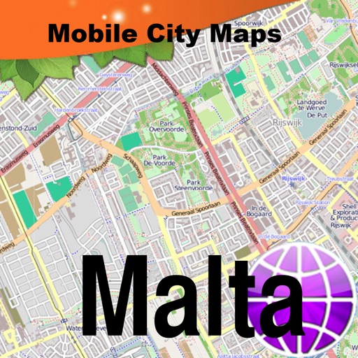Malta Street Map. icon
