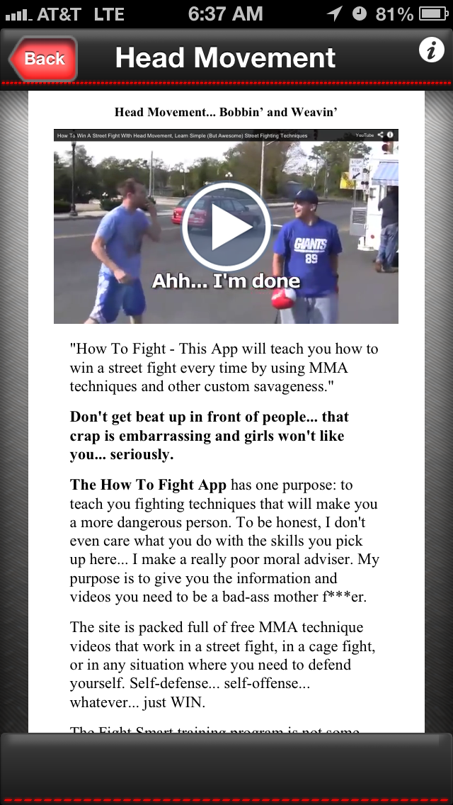 How to cancel & delete How To Fight - Learn To Street Fight using MMA from iphone & ipad 2
