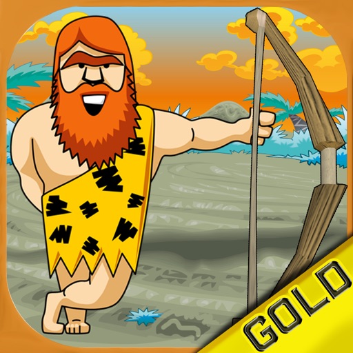 Caveman arrow and apple shooting game - Gold Edition