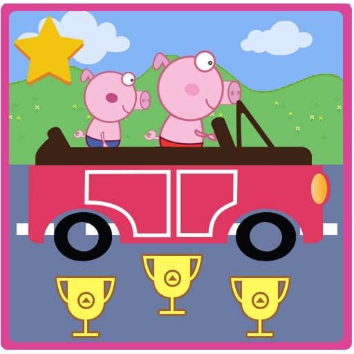 The Car Peppie Pinky Pig Icon