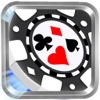 Perfect Poker - Winning Hand and Card Deck with Straight Flush, Extra Luck and Jackpot Casino Chips