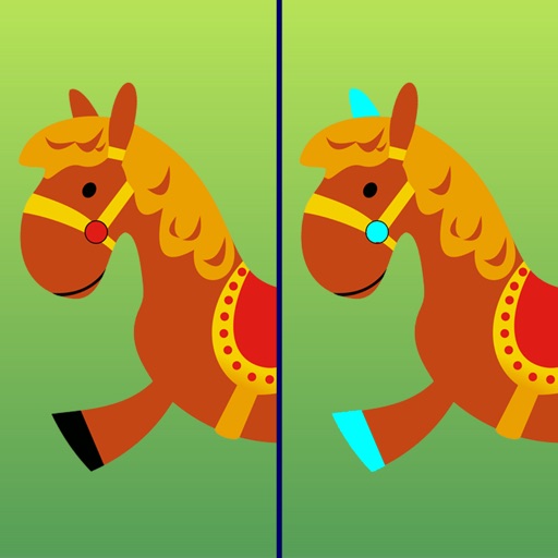 Spot the difference: horse and pony puzzle for girls with many different horses Icon