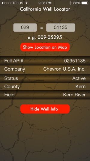 California Oil Well Locator