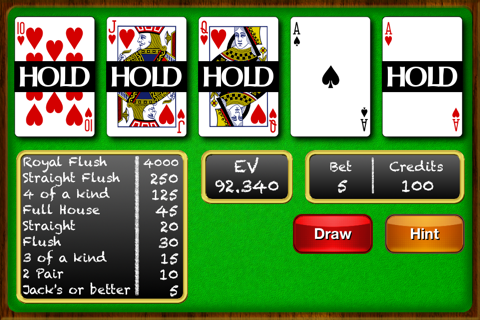 Video Poker HD: Jack's or Better screenshot 2