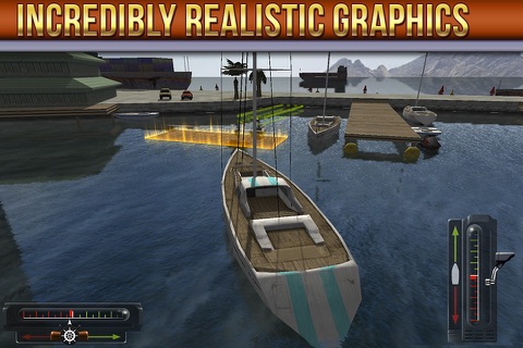 3D Boat Parking Simulator Game - Real Sailing Driving Test Run Marina Park Sim Games. screenshot 2