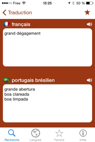 Dictionnaire multilingue du football en 10 langues - Français, Anglais, Allemand, Espagnol,  Espagnol argentin, Italien, Portugais, Portugais brésilien, Néerlandais, Russe et Ukrainien. screenshot 4