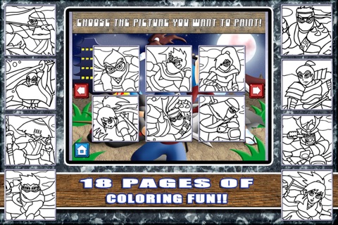Marker Mania for Boys FREE: My Kids Doodle Ninja Hero Coloring Book screenshot 3