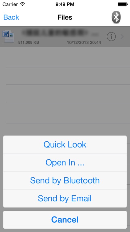 Bluetooth Share - Sharing Photos/Contacts/Files