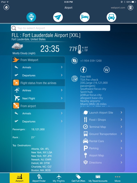 Fort Lauderdale Airport + Flight Tracker Premium HD FLL Ft Lauderdale