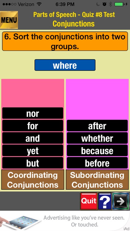 easyLearn English Grammar - Parts of Speech Lite screenshot-3