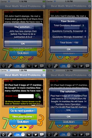Solving Math Word Problems - Free Additive Word Games screenshot 2