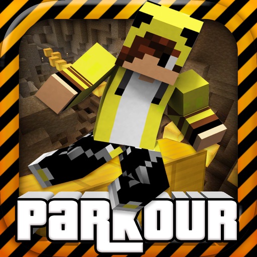 HARDCORE PARKOUR - Mini Block Survival Shooter Pixel Game with Multiplayer icon
