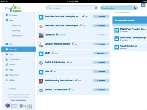Scootle Community for iPad screenshot 3
