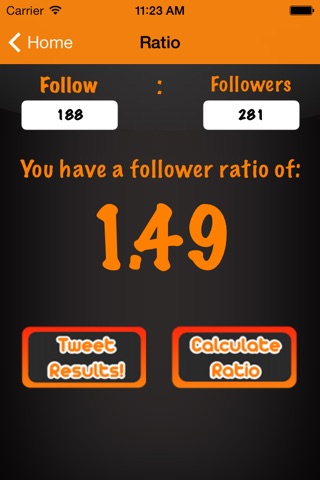 Follower Ratio screenshot 2