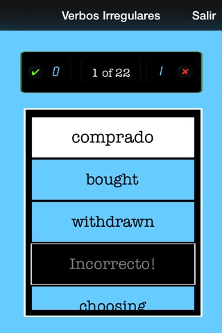 Aprende Los Verbos Irregulares en Ingles - Verbs Master screenshot 4