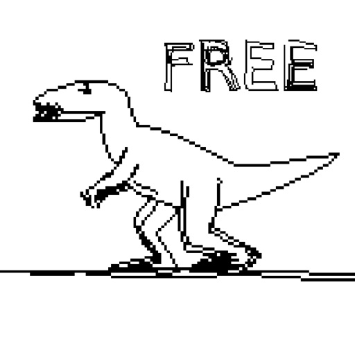 JVGS FREE - Stickman Running Game in a World of Dinosaurs & Time Travel! Icon