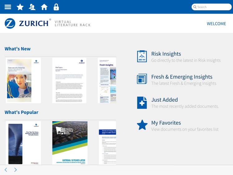 Zurich Virtual Literature Rack
