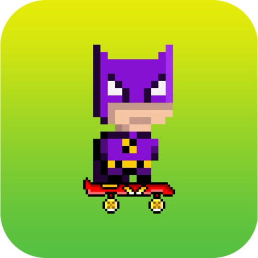 Jumpy Creepy Bat Dork- Airborne Super Hero Skateboarding Surfer icon