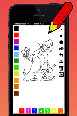 Fantasy Coloring Book for Children: learn to color wizard, dragon, monster, castle, frog and more screenshot 4