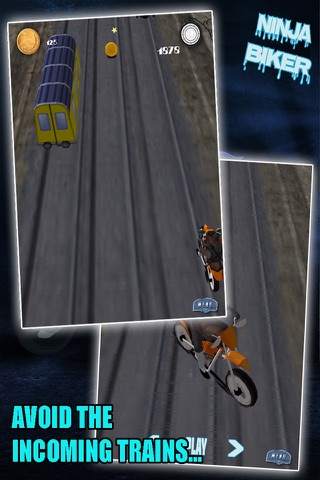 Ninja Biker - Highway to Train Track Rider screenshot 3