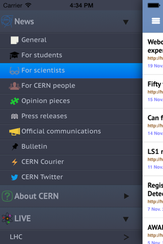 CERN screenshot 2