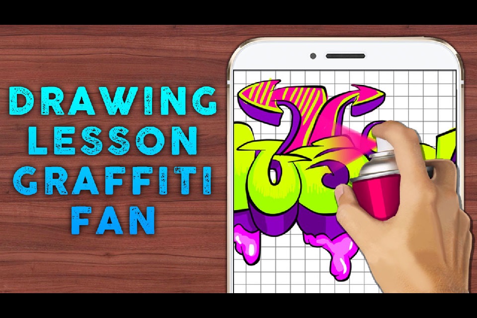 Drawing Lesson Graffiti Fan screenshot 3