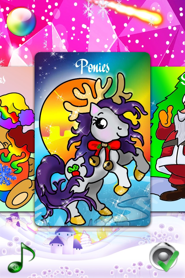 Christmas Coloring Pages for Girls & Boys with Santa & New Year Nick - Pony Painting Sheets & Fashion Papa Noel Games for my Little Kids, Babies & jr Brats screenshot 2