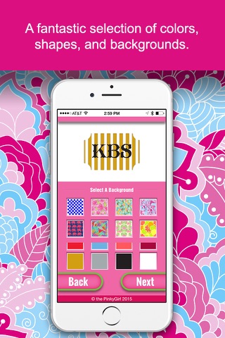 The PinkyGirl Monogram Maker And Text App Lite screenshot 3