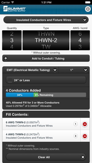 Conduit Fill Tracker(圖2)-速報App